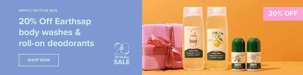 20% Off Earthsap body washes & roll-on deodorants